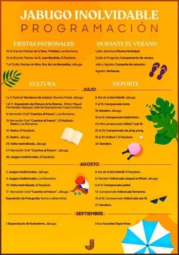 El Ayuntamiento de Jabugo diseña una amplia programación para los meses de verano