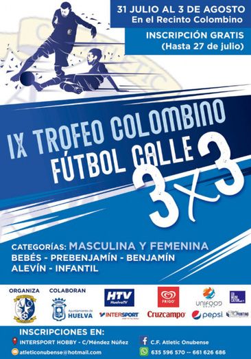 Abiertas las inscripciones para el Trofeo Colombino de 3x3 de fútbol calle