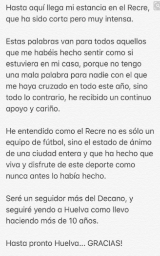 Borja también dice adios hacia Majadahonda: 'Entendí que el Recre no es sólo un equipo de fútbol'