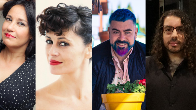 Mar Rosado, Luichi Macías, Jesús Chavero y Antonio J. Romero, jurado de teatro del Concurso Artístico Infantil y Juvenil de Huelva