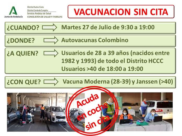 Salud convoca otra jornada de vacunacion sin cita previa este martes en el Nuevo Colombino