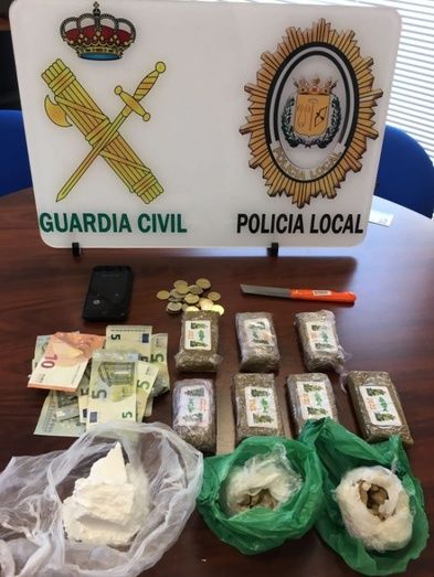 Un detenido en Bollullos en posesión de varias sustancias estupefacientes