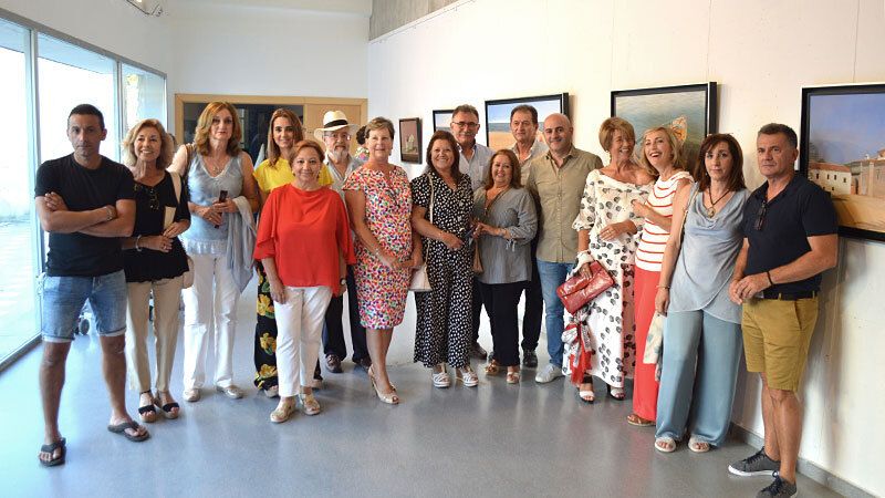 Los alumnos de Antonio Cazorla exponen sus pinturas en Punta Umbría