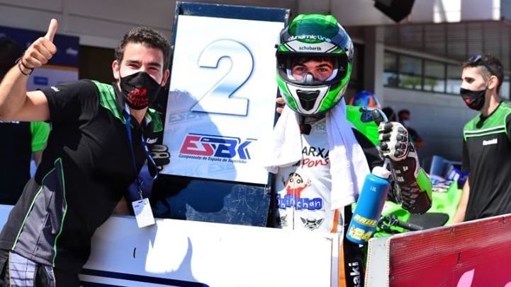 Segundo puesto para el palmerino Raúl Pérez en la prueba junior del ESBK en Montmeló