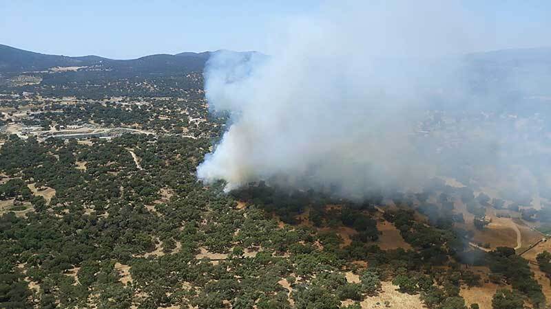 Controlado un incendio declarado en el paraje Cerro del Mono de Santa Olalla del Cala
