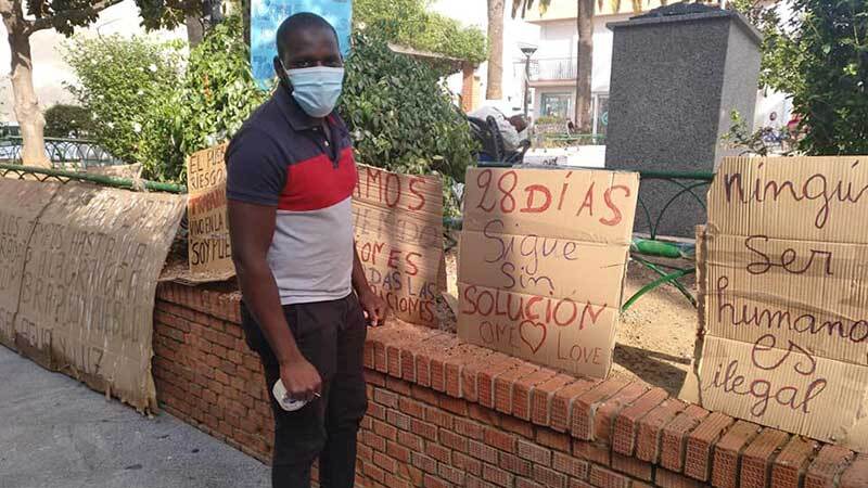 Denuncian el desalojo forzoso de la acampada que pedía en Lepe un techo para los inmigrantes