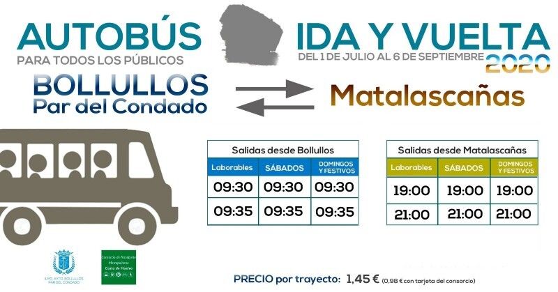 Suprimidos los autobuses nocturnos de Matalascañas con Bollullos y La Palma