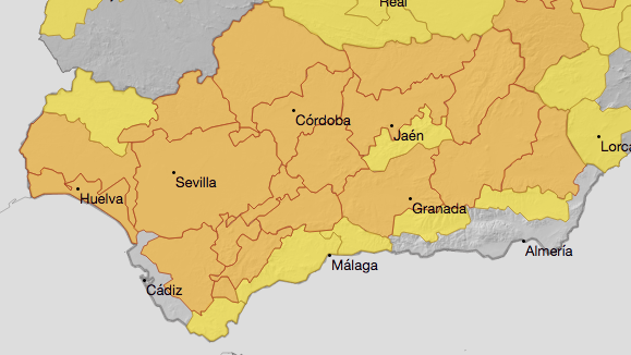 La ola de calor empieza a amainar este lunes con aviso naranja en las ocho provincias andaluzas