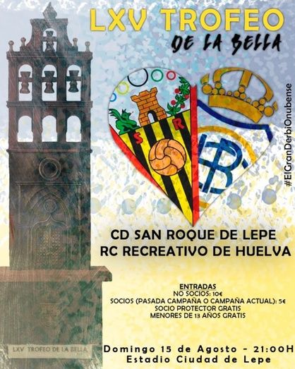 San Roque de Lepe - Recreativo de Huelva: Un derbi muy caliente para medir cómo marcha la preparación (21.00 horas)