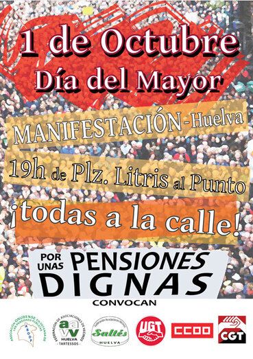 Los mayores volverán este martes a echarse a la calle en defensa de unas pensiones dignas