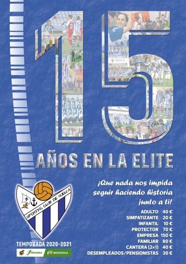 El Sporting Huelva lanza su campaña de abonados recordando sus '15 años en la elite'