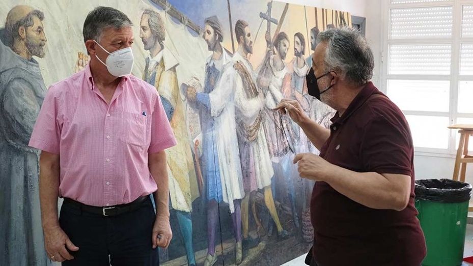 'Fontana', el mural que embellecerá el nuevo Ayuntamiento de Palos de la Frontera 