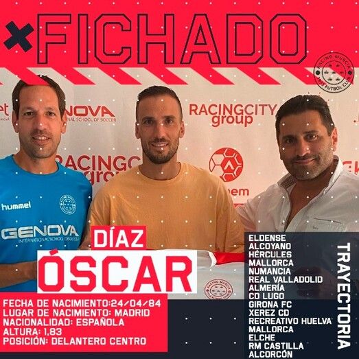 Óscar Díaz ficha con 37 años por el Racing Murcia