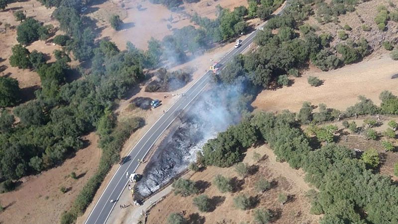 Estabilizados dos incendios este domingo: uno en Moguer y otro en Aracena