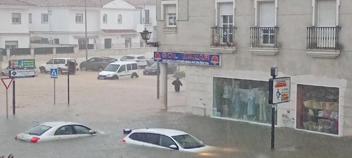 Inundaciones en Huelva: viviendas anegadas y calles convertidas en ríos en la Costa