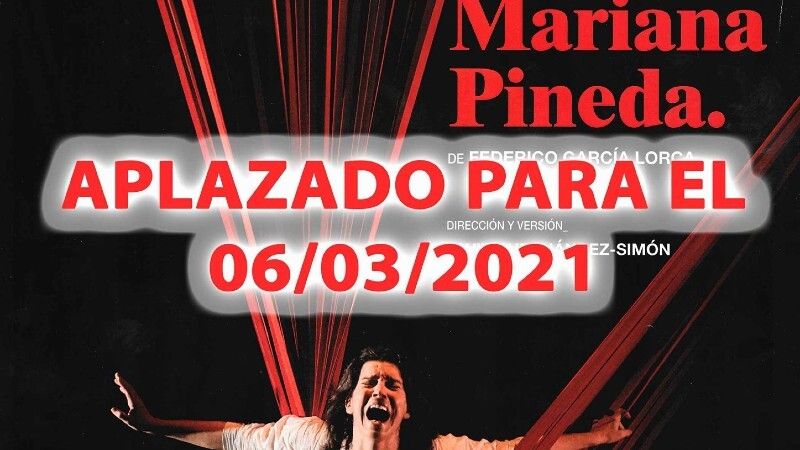 Aplazan a marzo, por el positivo de una actriz, la función 'Mariana Pineda' en el Teatro Sierra de Aracena
