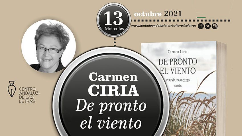 El Centro Andaluz de las Letras presenta en Huelva la antología poética de Carmen Ciria