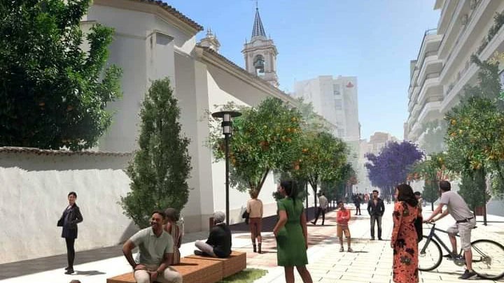 Así será la peatonalización del entorno de la plaza de las Monjas, que arranca este lunes