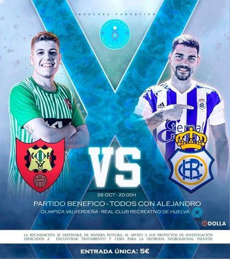 Olímpica Valverdeña-Recre: entradas a 5 euros para combatir la distrofia neuroaxonal infantil