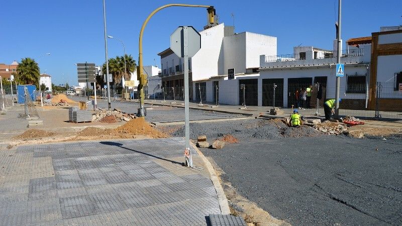 San Juan prevé que la obra en la Avenida de Andalucía concluya antes de final de año