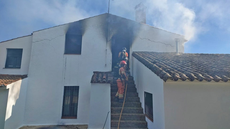 Extinguen el incendio declarado en una vivienda de una finca de Cortegana