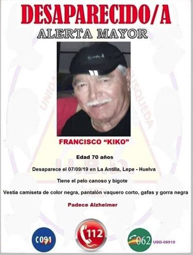 Hallan en Lepe el cuerpo de un hombre que podría ser el desaparecido con alzheimer de La Antilla