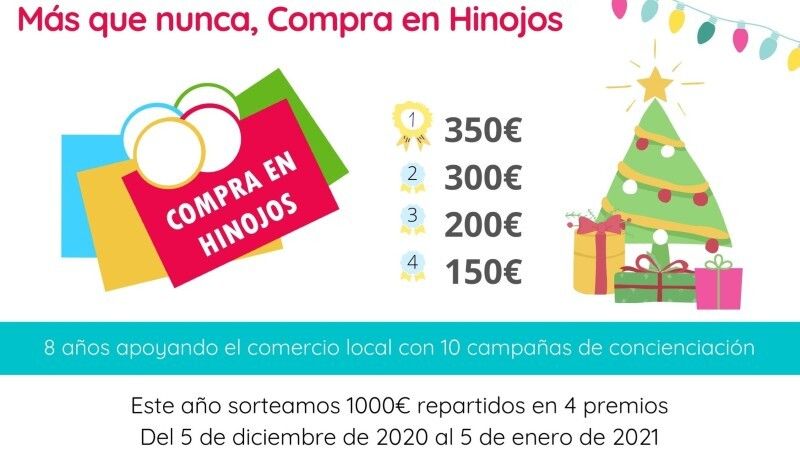 Hinojos sortea mil euros para incentivar la economía local en Navidad