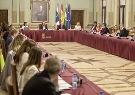 El nuevo Pleno del Ayuntamiento  arranca mandato reclamando la llegada del AVE  a Huelva y mejoras ferroviarias