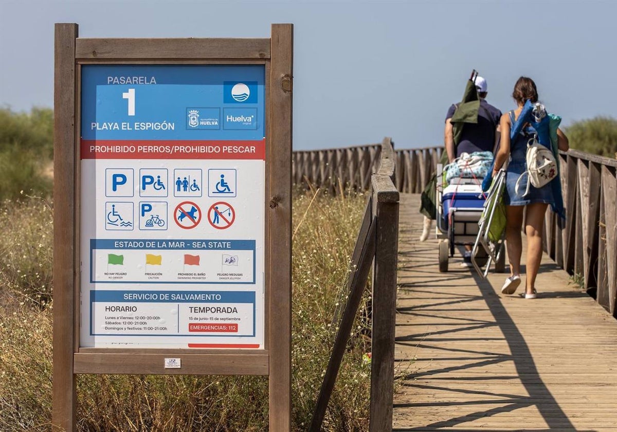 Uno de los accesos a la playa de El Espigón