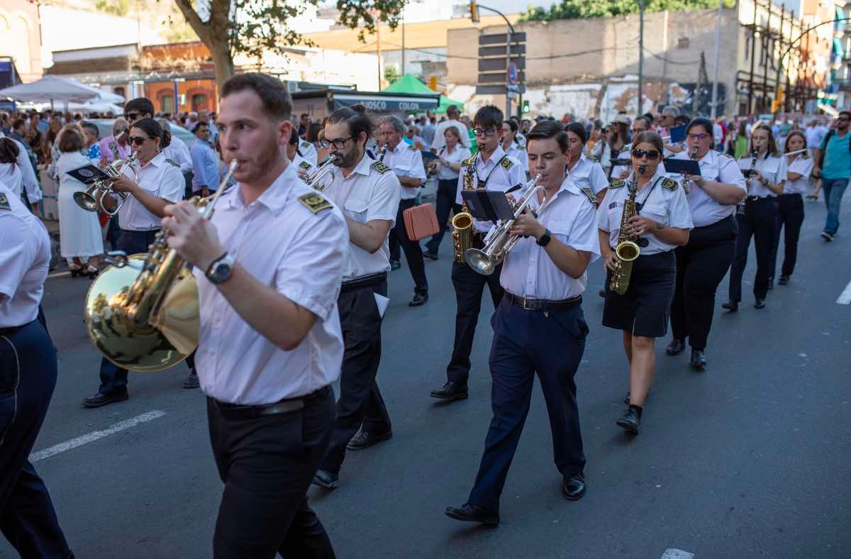 La banda de la Consolación a su llegada a la plaza