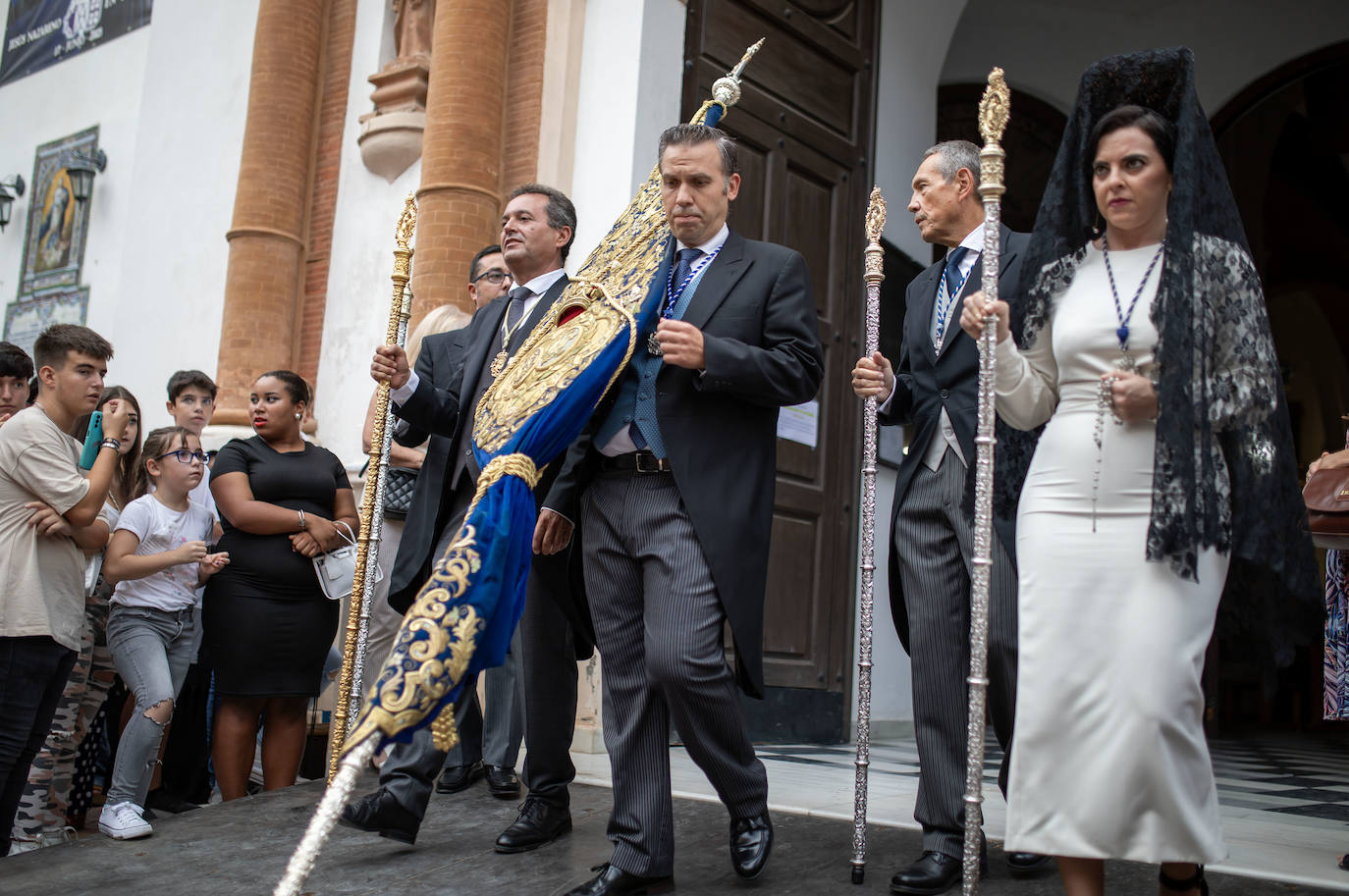 La inédita procesión de la Virgen de la Cinta por el centro de Huelva