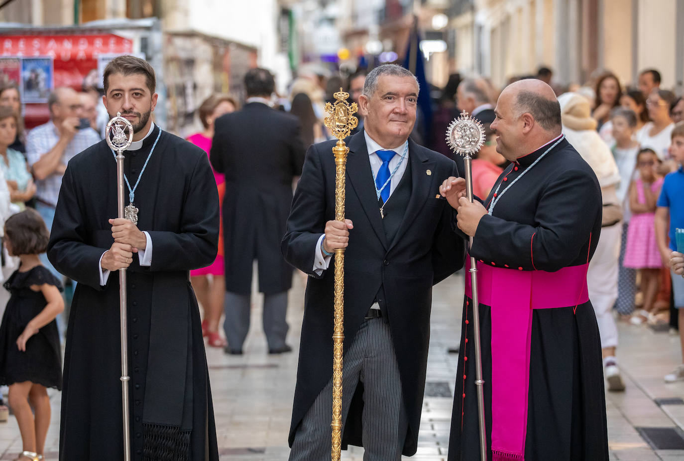 La inédita procesión de la Virgen de la Cinta por el centro de Huelva