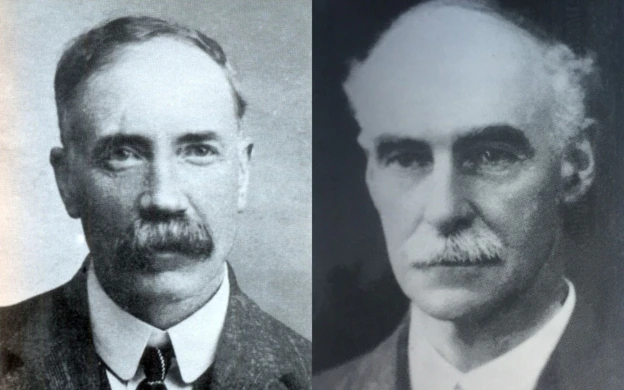 Los médicos Mackay y Macdonald, de izquierda a derecha