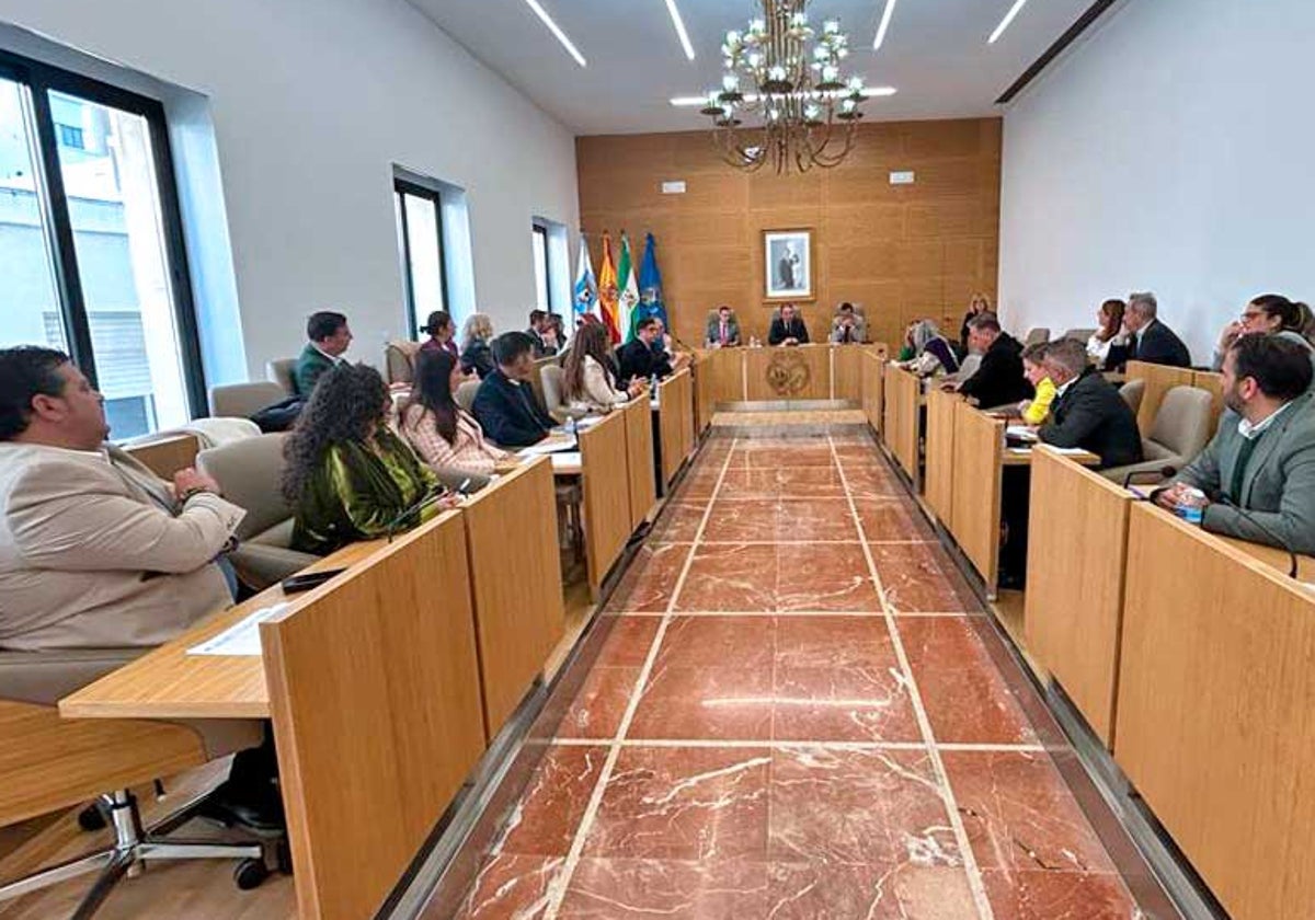 El salón de plenos durante la sesión