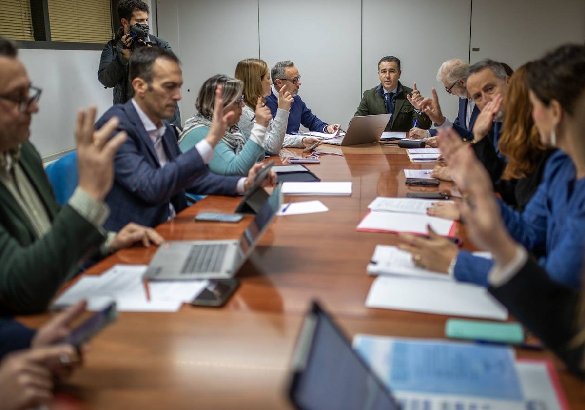 La reunión esta mañana del Consejo de la Empresa Municipal de Transportes Urbanos