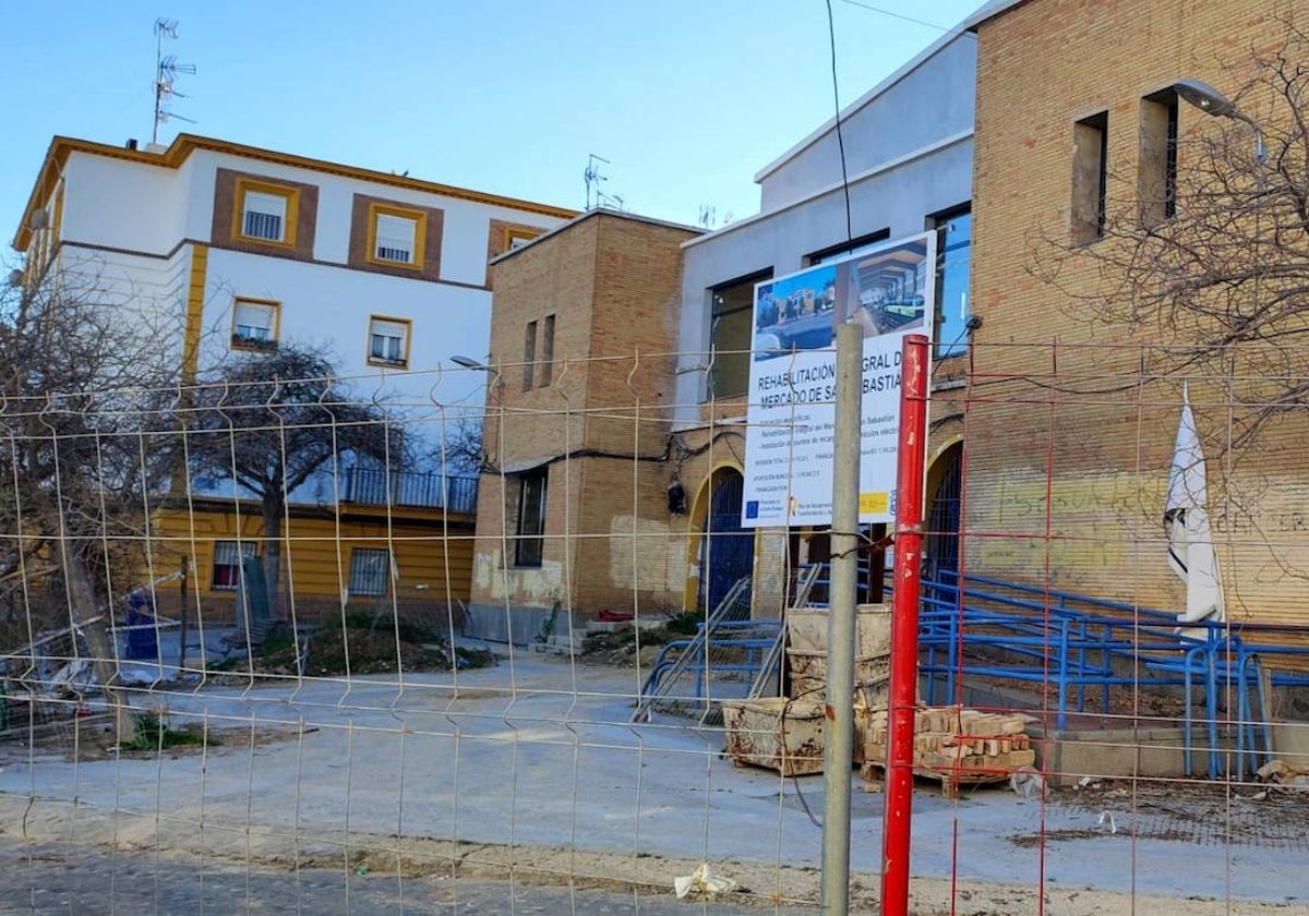 Las obras en el Mercado de San Sebastián de Huelva