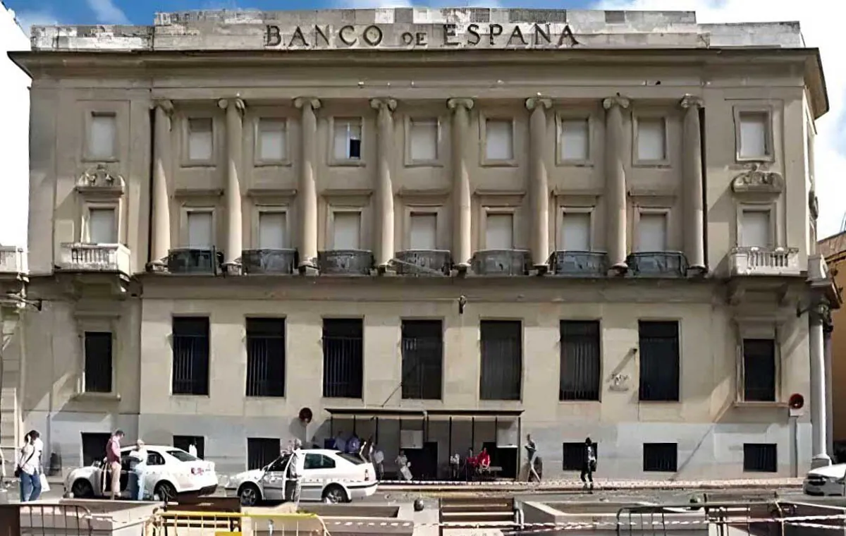 El antiguo edificio del Banco de España, en la plaza de las Monjas de la capital