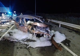 Trágico accidente en la N-435: un choque frontal en San Juan deja un muerto y tres heridos