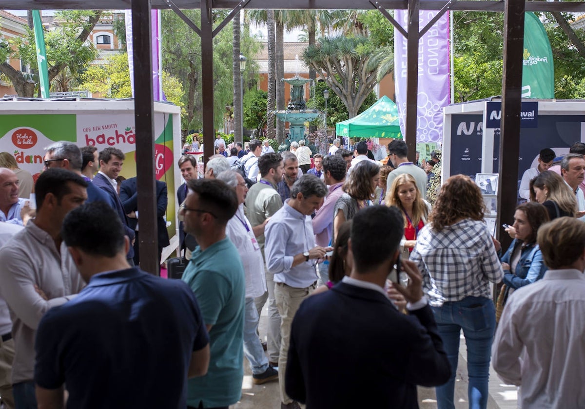 Ambiente este jueves en la Casa Colón, donde se celebraba el Congreso Internacional de Frutos Rojos