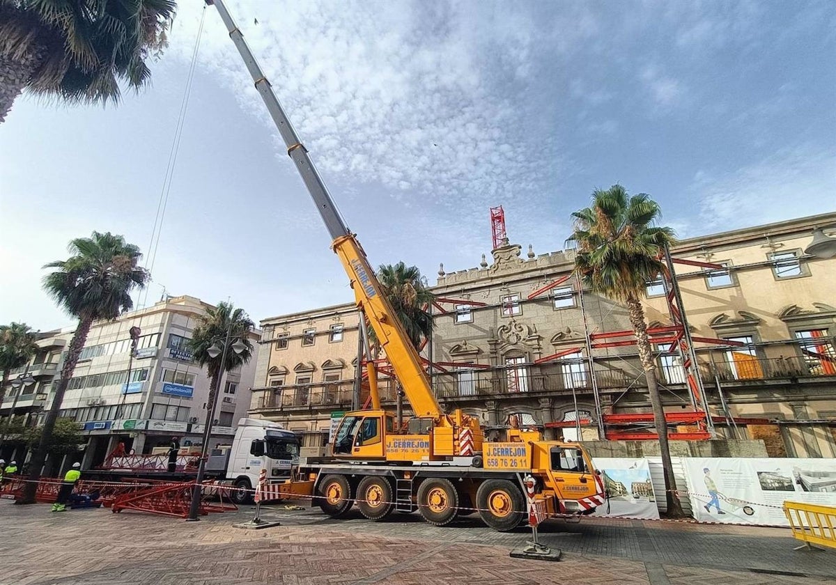 Trabajos en el antiguo edificio de Hacienda