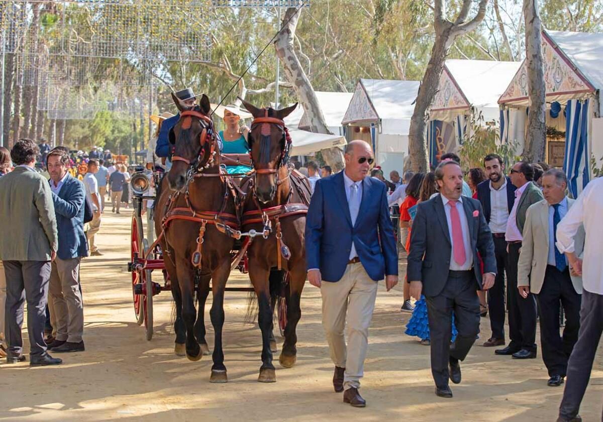 Ambiente en el recinto ferial del parque de Zafra