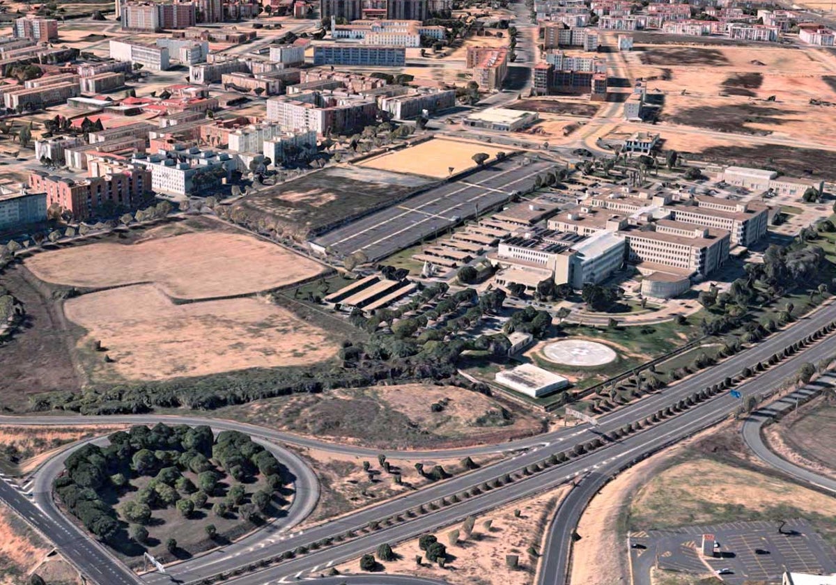 El hospital Juan Ramón Jiménez y sus terrenos anexos