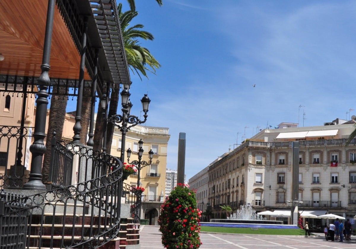 Imagen de la Plaza de las Monjas, uno de los lugares más emblemáticos del centro de Huelva