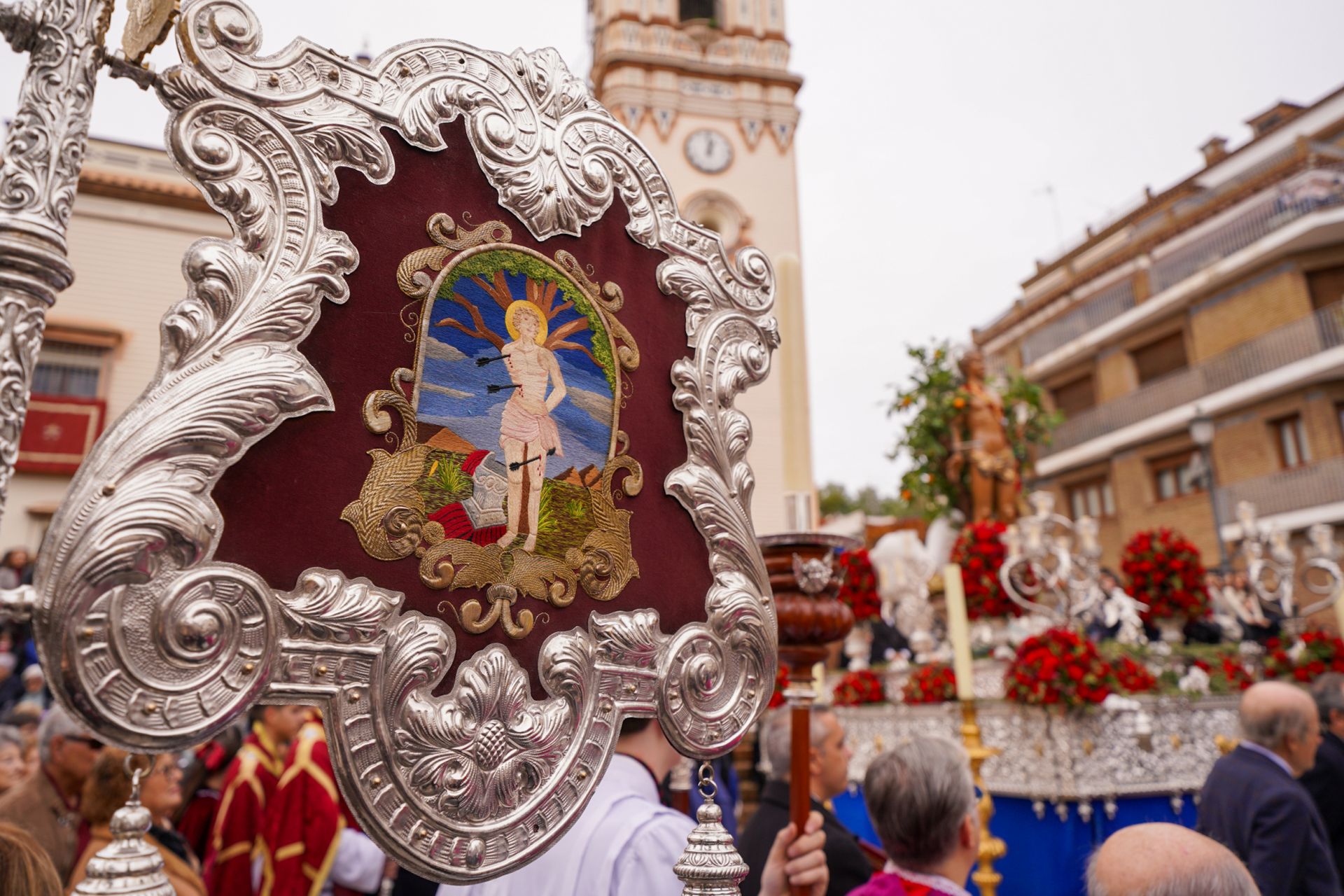 La procesión de San Sebastián por Huelva, en imágenes