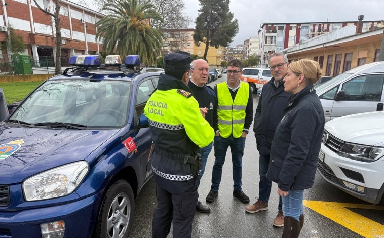 Imagen principal - Borrasca Jana en Huelva: La caída de dos árboles de gran porte y acumulaciones leves de agua, incidencias en la capital