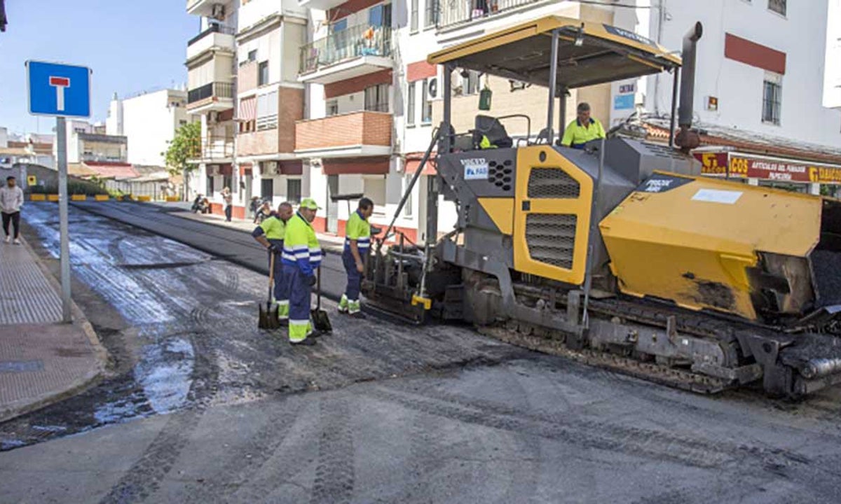 Obras de asfaltado en la capital