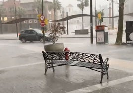 La borrasca Nuria llega en forma de lluvia torrencial a Huelva