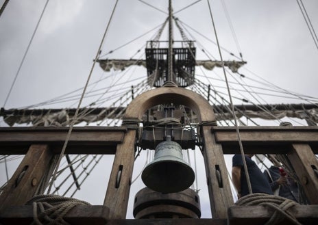Imagen secundaria 1 - El galeón Andalucía ya está en Huelva y recibiendo visitas