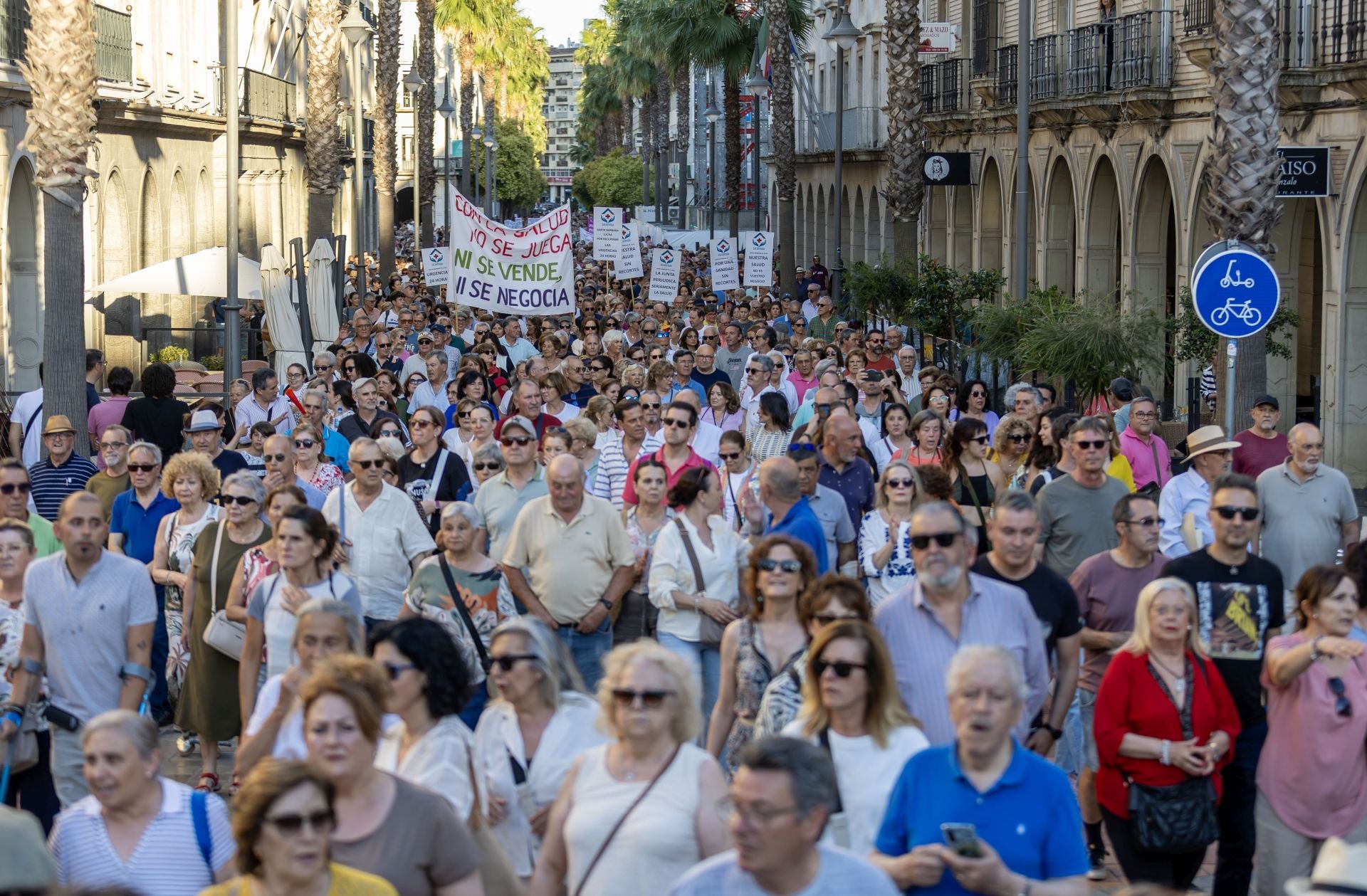 La manifestación en defensa de la sanidad pública de Huelva, en imágenes