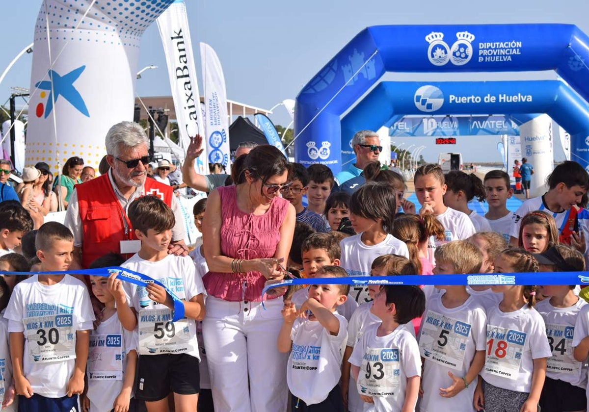 Momentos antes de iniciarse la prueba